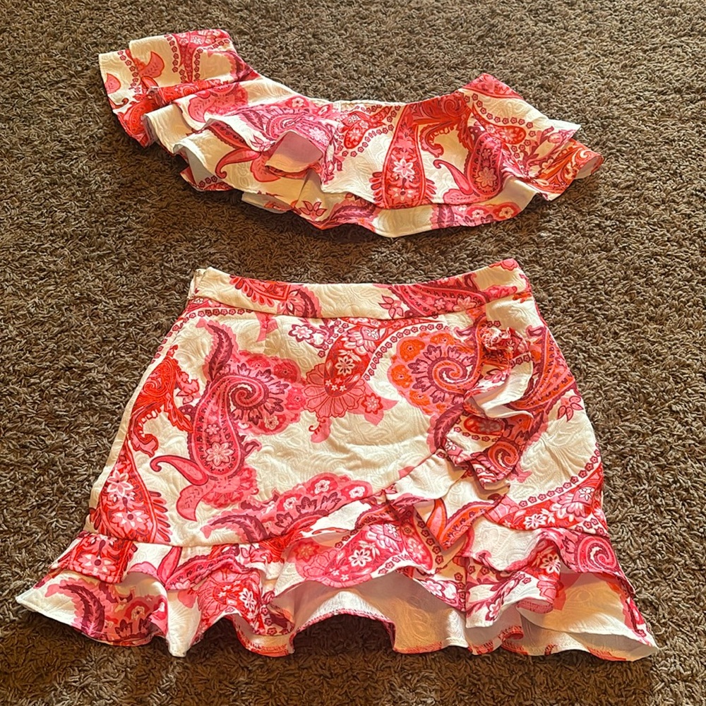 off the shoulder two piece set